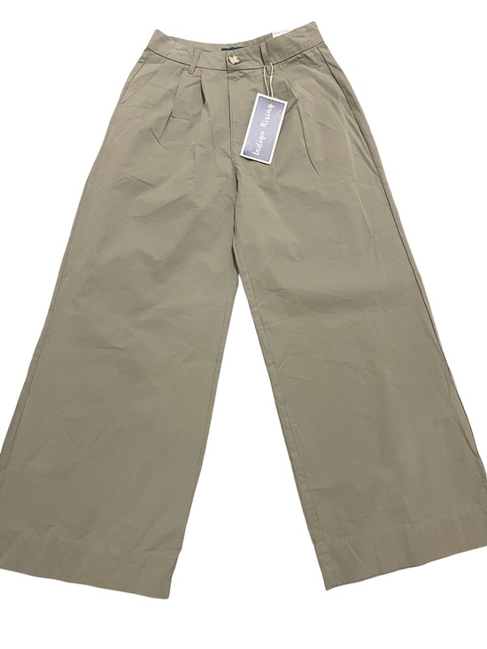 Indigo Rising Pants - Indigo Rising High-Waisted Pleated Wide-Leg Pants - Light Olive size 9/29